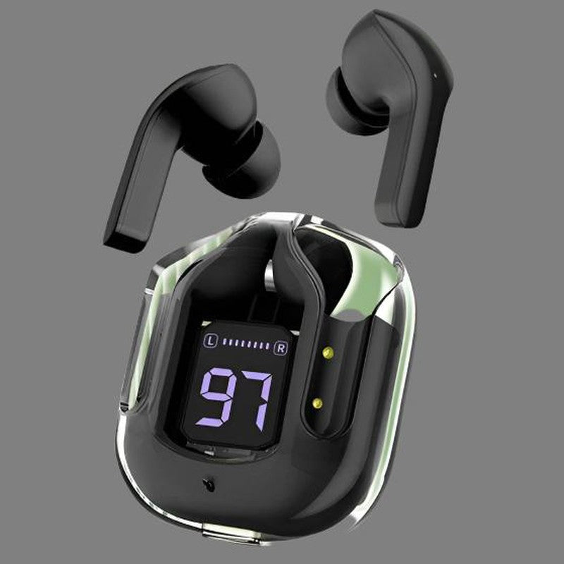 Wireless Bluetooth Headset Digital Display ENC Noise Reduction Transparent Design-Mobile accessories-Yes Yar FZE LLC-Black-Yes Yar FZE LLC