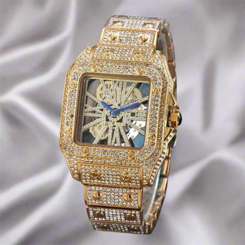 Women's Watch Golden and Silver Color Metal Strap with Diamond Fashion-Women Watches-Yes Yar FZE LLC-Yes Yar FZE LLC