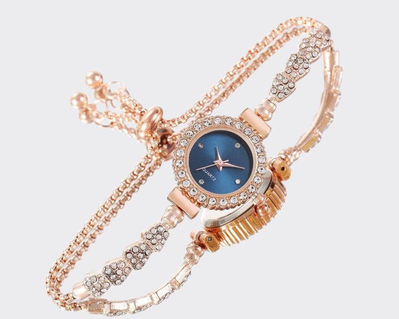 Women's Quartz Watch in Berlet Jewelry Adjustable Buckle in Various Colors-Artificial Jewelry-Yes Yar FZE LLC-Blue-Yes Yar FZE LLC