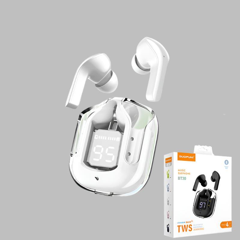 Wireless Bluetooth Headset Digital Display ENC Noise Reduction Transparent Design-Mobile accessories-Yes Yar FZE LLC-Large gift box white-Yes Yar FZE LLC