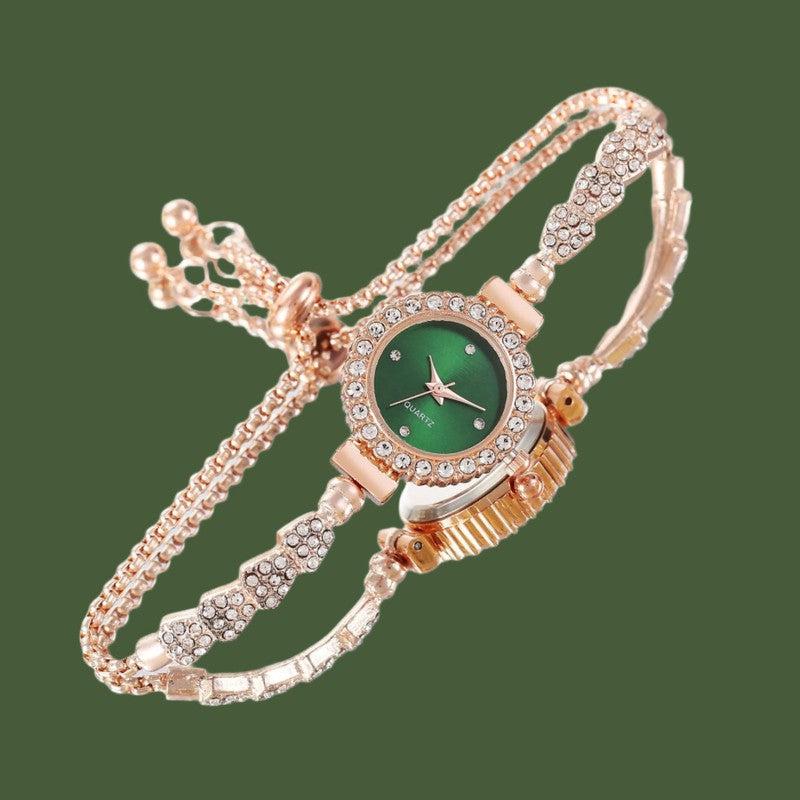 Women's Quartz Watch in Berlet Jewelry Adjustable Buckle in Various Colors-Artificial Jewelry-Yes Yar FZE LLC-Green-Yes Yar FZE LLC