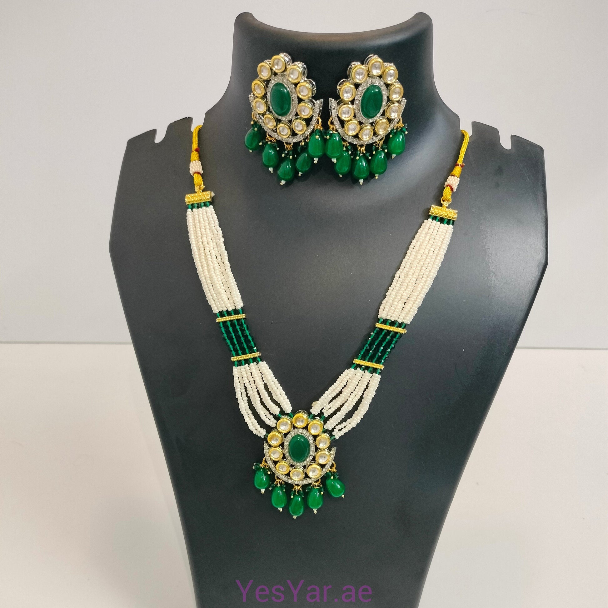 A1 Women Neckless with Earnings Pair Set Elegant Royal for Festival Celebration & Wedding