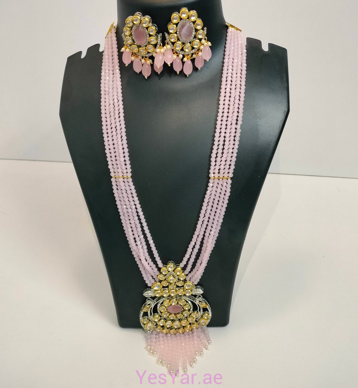 A1 Women Neckless with Earnings Pair Set Elegant Royal for Festival Celebration & Wedding