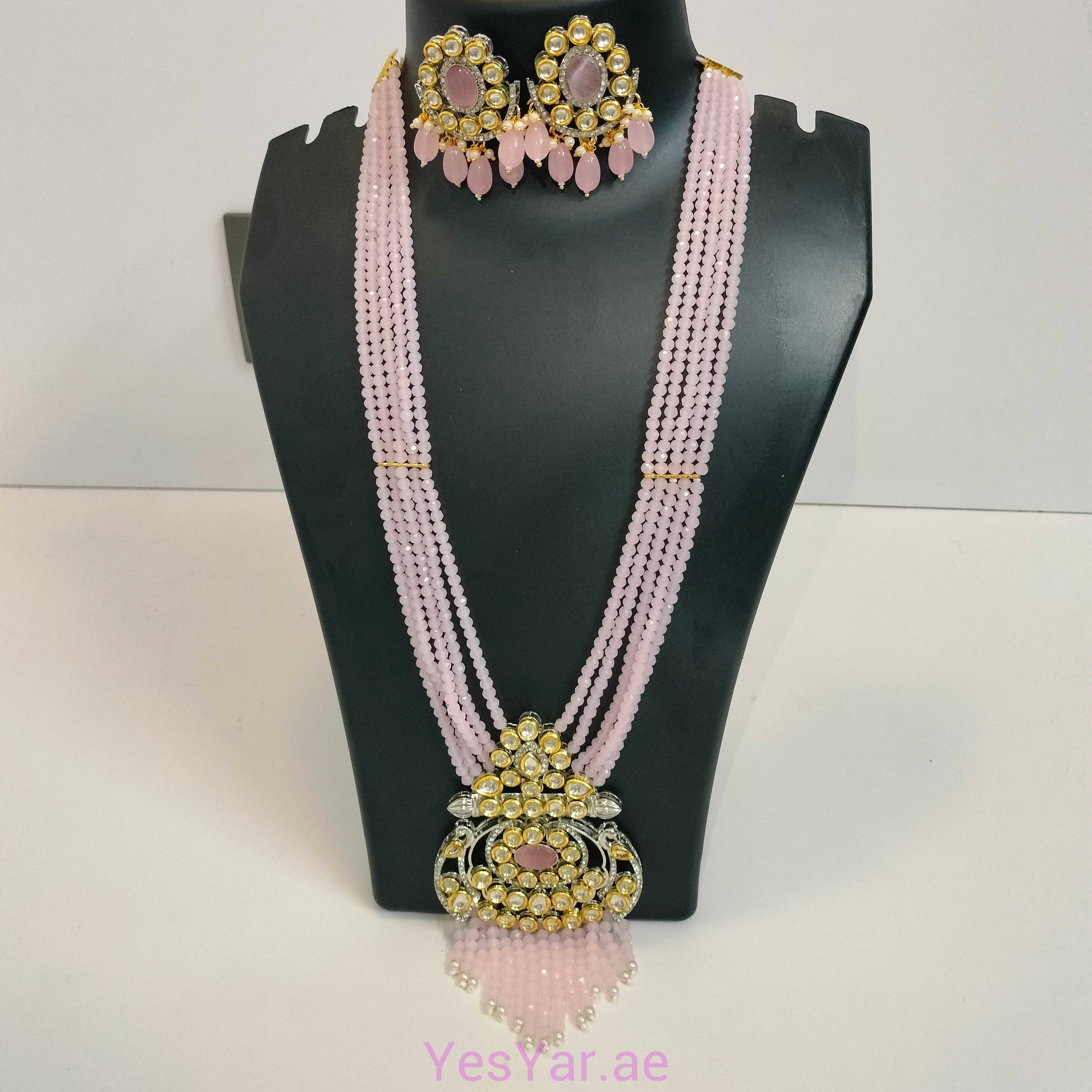 A1 Women Neckless with Earnings Pair Set Elegant Royal for Festival Celebration & Wedding