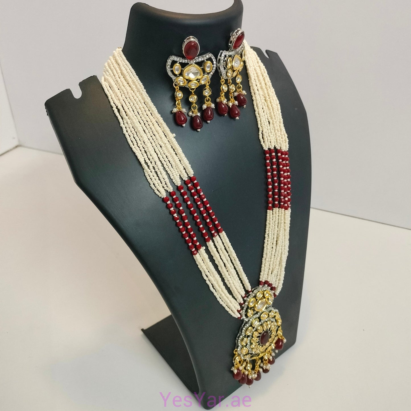 A1 Women Neckless with Earnings Pair Set Elegant Royal for Festival Celebration & Wedding