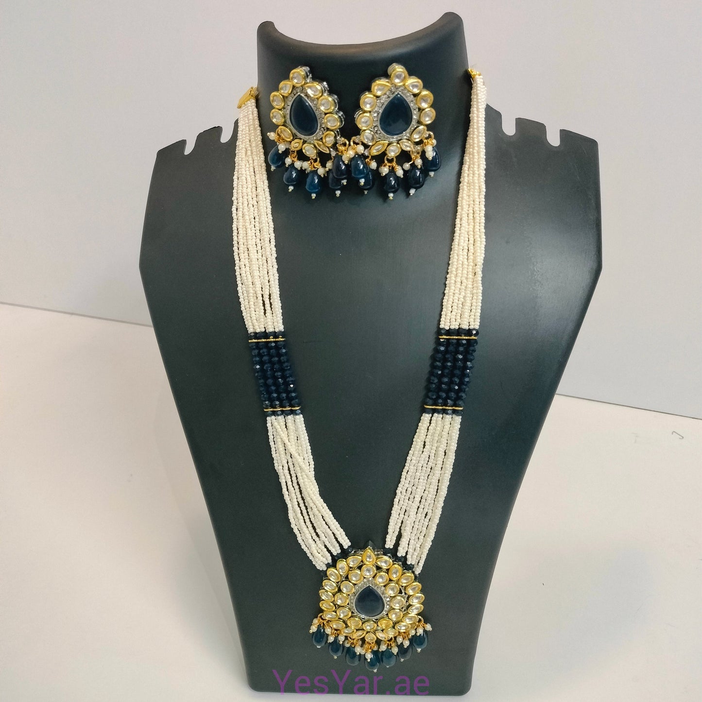 A1 Women Neckless with Earnings Pair Set Elegant Royal for Festival Celebration & Wedding