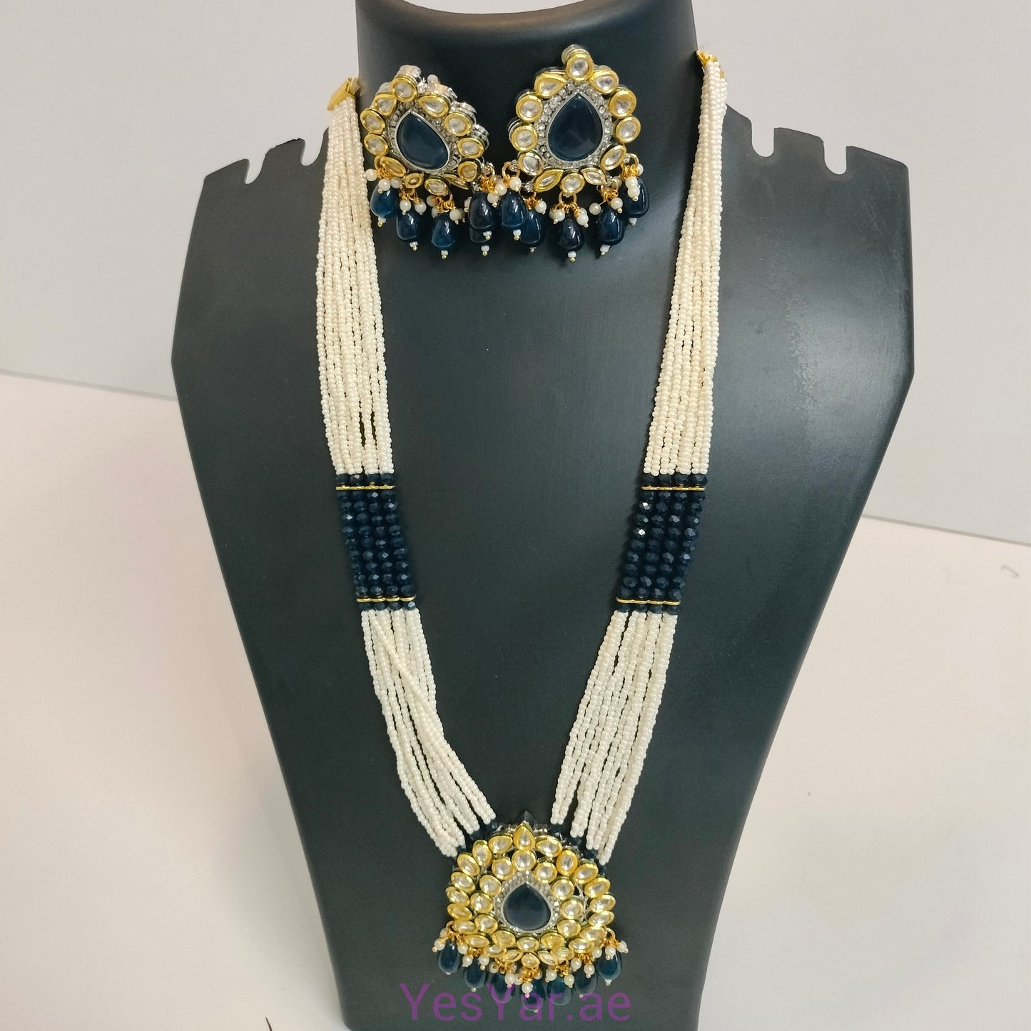 A1 Women Neckless with Earnings Pair Set Elegant Royal for Festival Celebration & Wedding