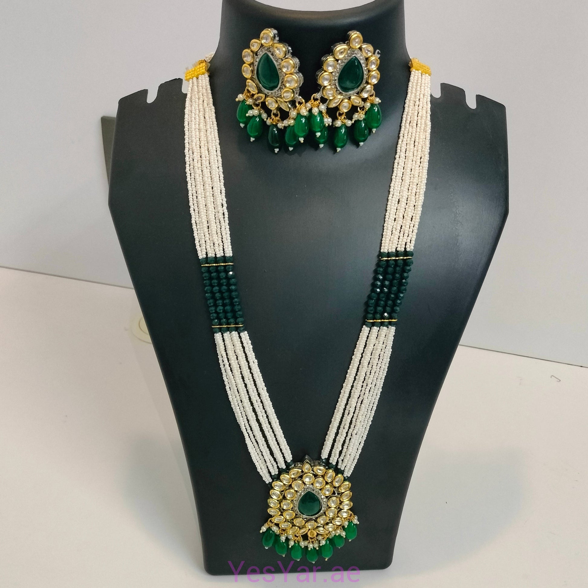 A1 Women Neckless with Earnings Pair Set Elegant Royal for Festival Celebration & Wedding