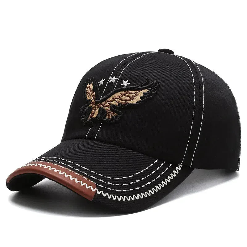 Cap for Men And Women Four-Season Shade Baseball Hats Eagle Embroidery Trendy Casual Sun Hat