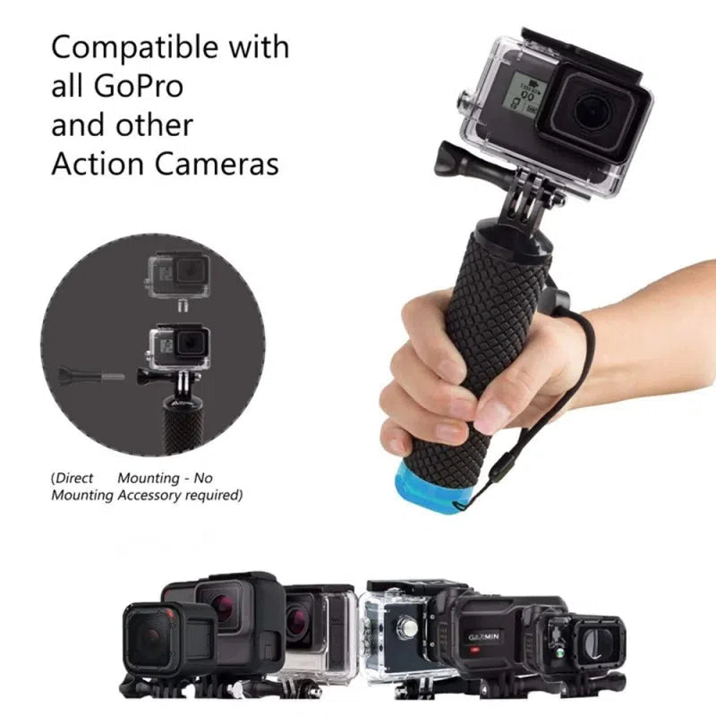 Waterproof Floating Hand Grip, Floaty Handle Handler Accessories Kit for Action Cameras Water Sports