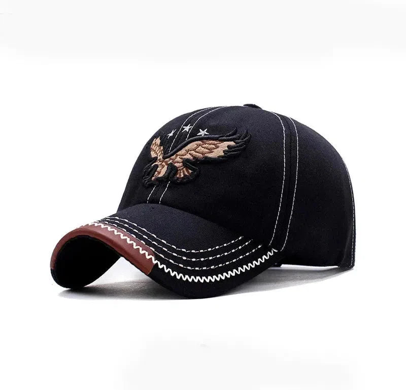 Cap for Men And Women Four-Season Shade Baseball Hats Eagle Embroidery Trendy Casual Sun Hat