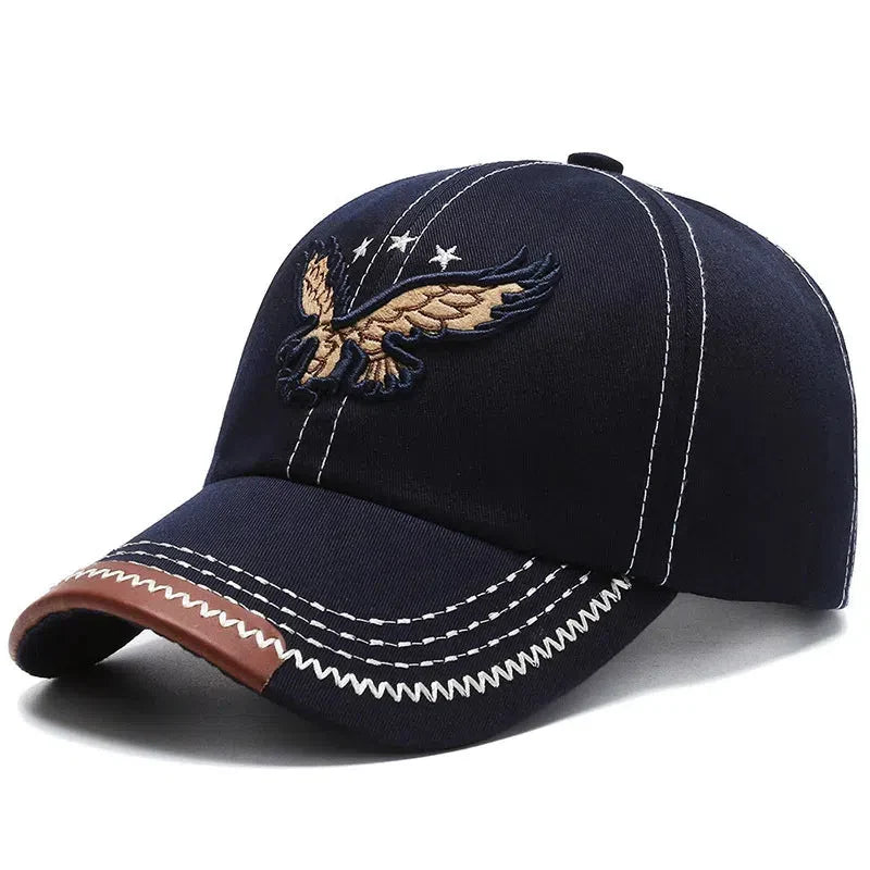 Cap for Men And Women Four-Season Shade Baseball Hats Eagle Embroidery Trendy Casual Sun Hat