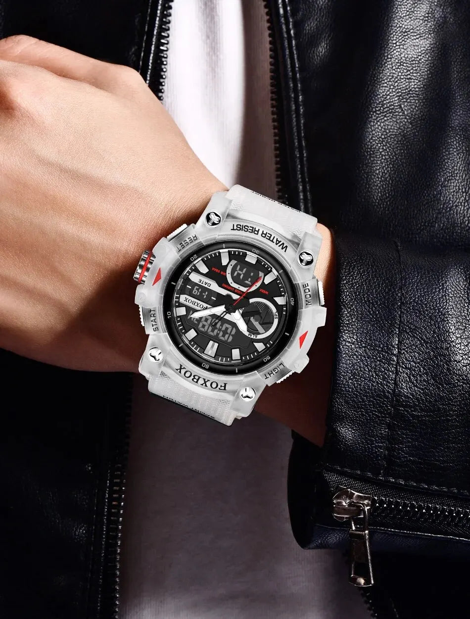 LIGE Fashion Digital Watches For Men Top Brand Luxury Military Waterproof Watch Men Casual Sport Dual Display Watch Montre Homme