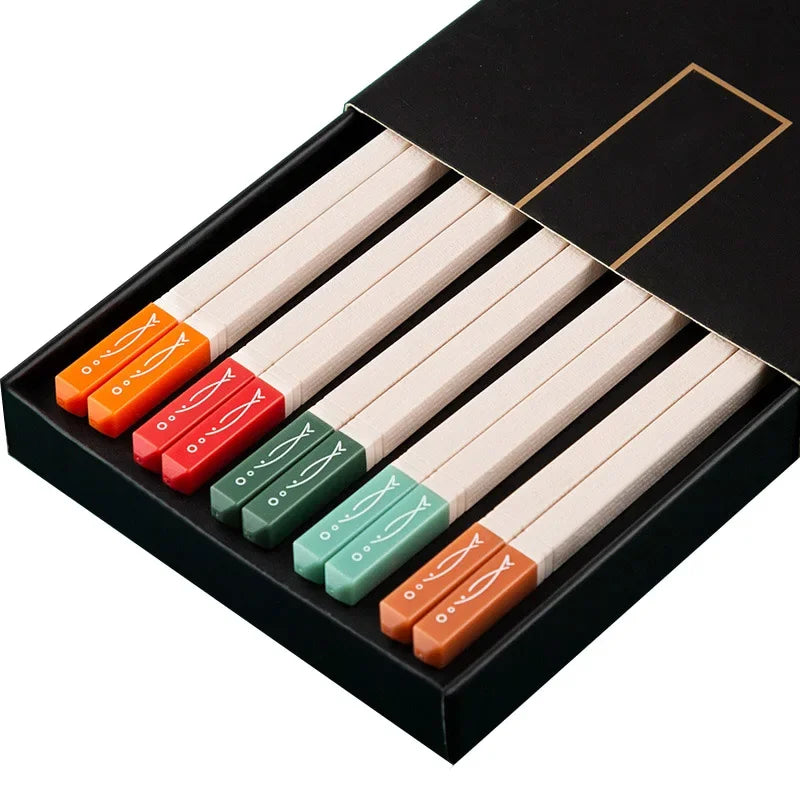 Chopsticks 5Pairs High Quality Non-Slip Home Hotel Restaurant Healthy Food Stick For Sushi Chopsticks