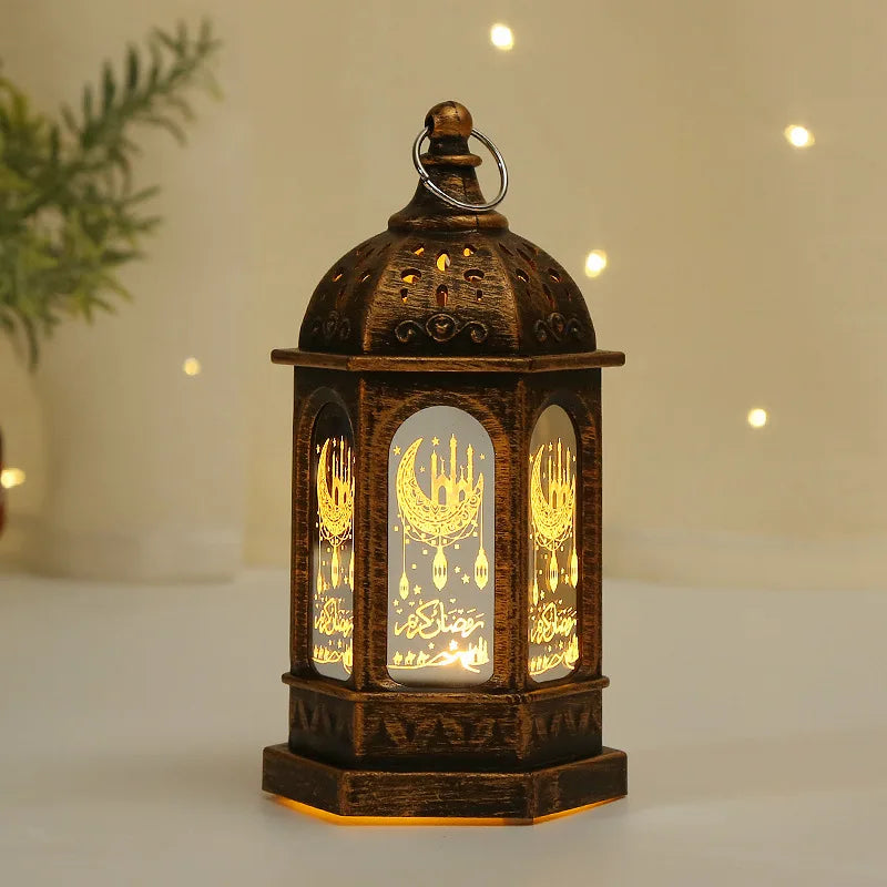 Ramadan LED Lantern Light Eid Mubarak Decoration for Home Party Ramadan Kareem Decor EID Al Adha