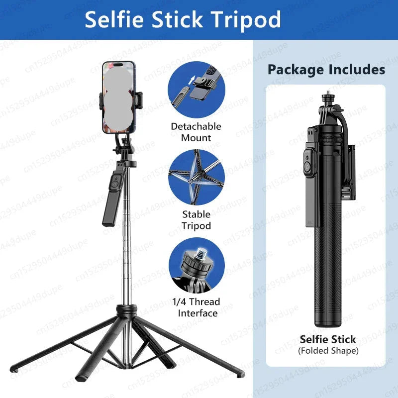 TOKQI Extendable Tripod with Bluetooth Remote and Phone Holder, 72-inch, for Cameras and Smartphones.