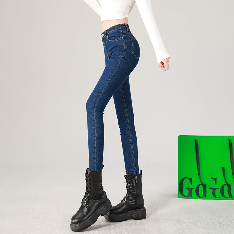 Women's Jean Pant Slim Skinny Comfortable Stretch Casual Pencil Pants Female Black Trousers