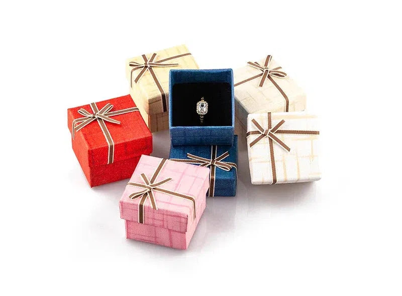 Box / Container with sponge inside for Jewels Case High Quality in 5 Candy Colors Best Gift presentation