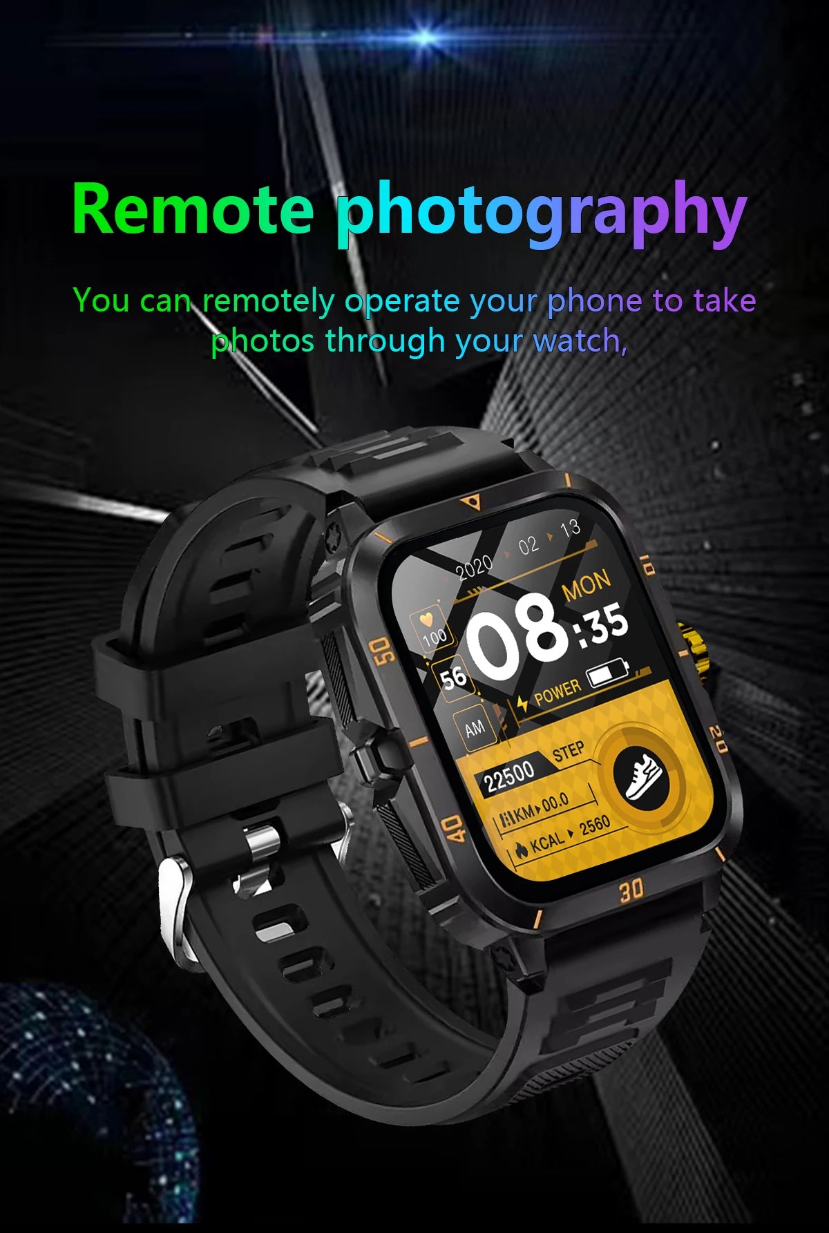 LIGE Sport Smart Watch For Men 2.01 Screen Blood Oxygen Bluetooth Call Watch 100+Sports Waterproof Smartwatch Man Reloj Hombre