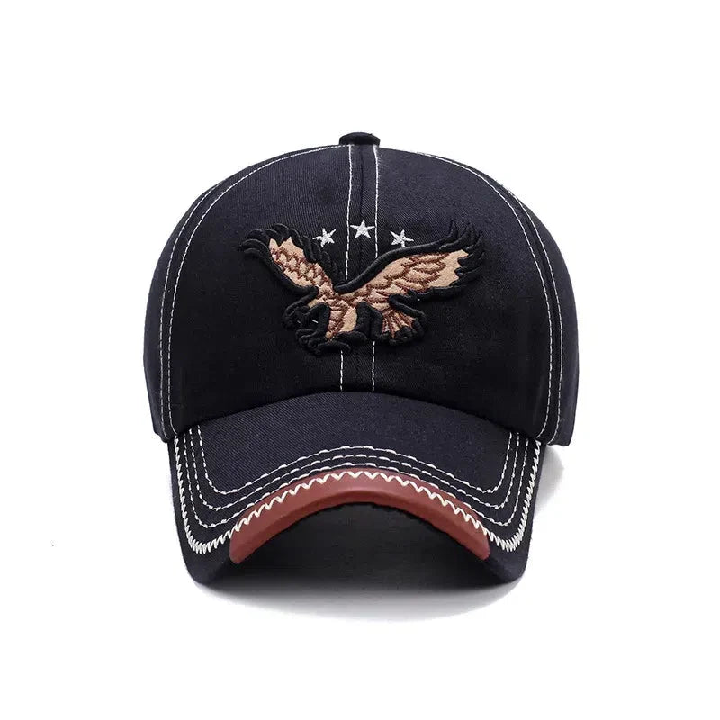 Cap for Men And Women Four-Season Shade Baseball Hats Eagle Embroidery Trendy Casual Sun Hat