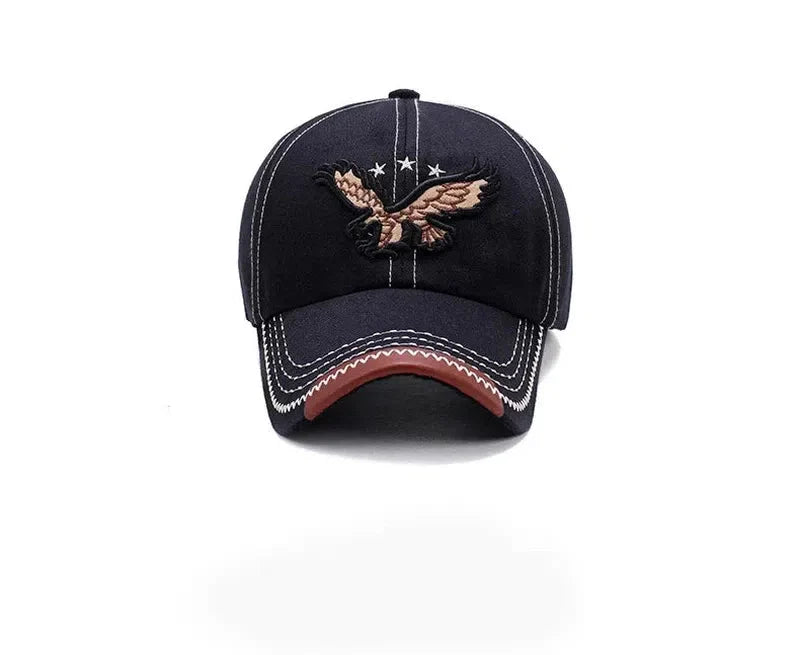 Cap for Men And Women Four-Season Shade Baseball Hats Eagle Embroidery Trendy Casual Sun Hat