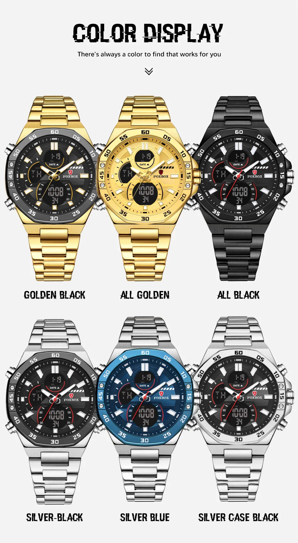 LIGE New Fashion Dual Display Watch For Men Casual Sports Military Chronograph Wristwatch Top Brand Luxury Waterproof Watches