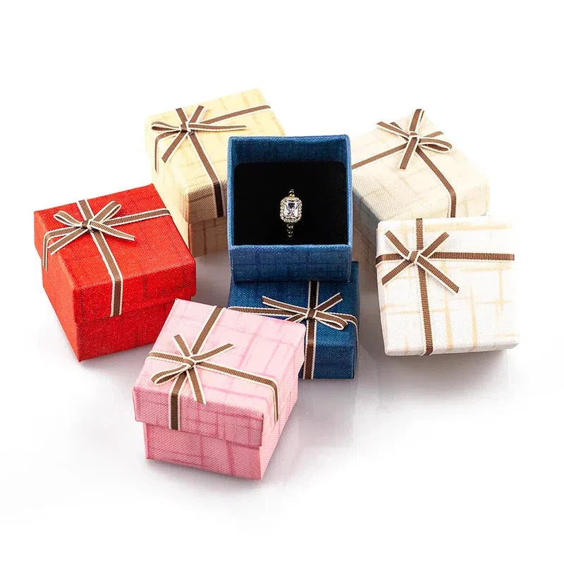 Box / Container with sponge inside for Jewels Case High Quality in 5 Candy Colors Best Gift presentation