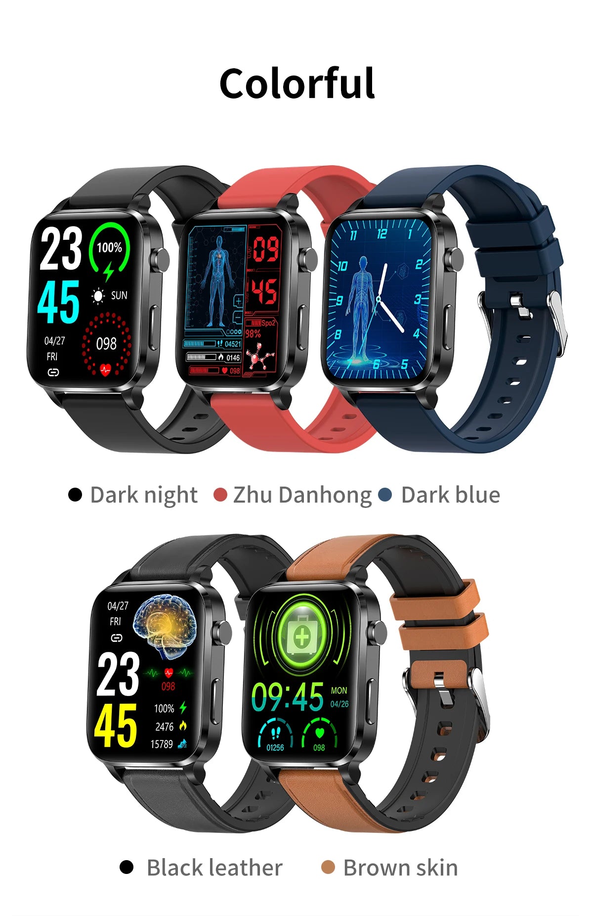 Lige New Men Smart Watch Laser Treatment Health Heart Rate Blood Pressure Waterproof Sport Watch Body Temperature Smartwatch Men