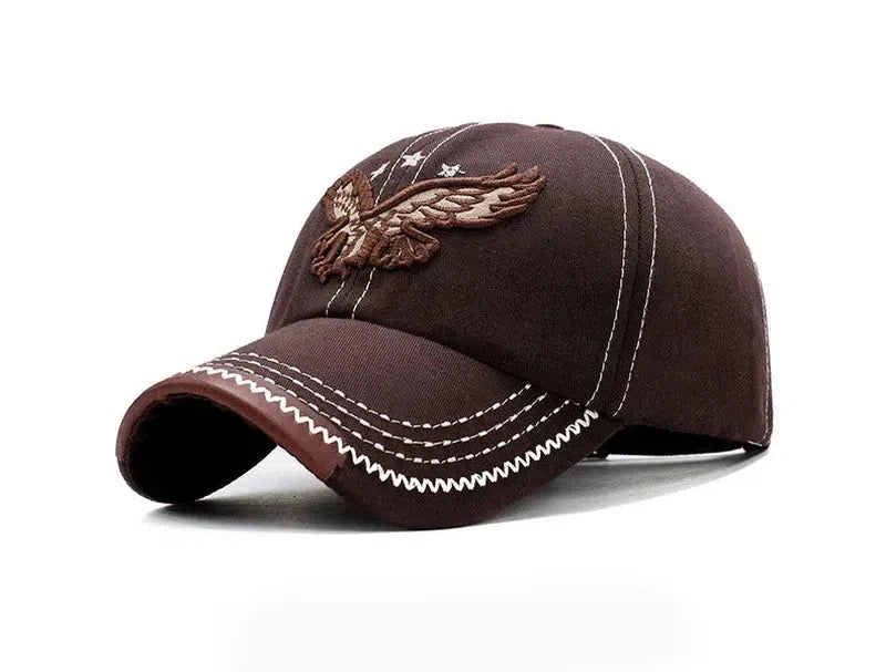 Cap for Men And Women Four-Season Shade Baseball Hats Eagle Embroidery Trendy Casual Sun Hat