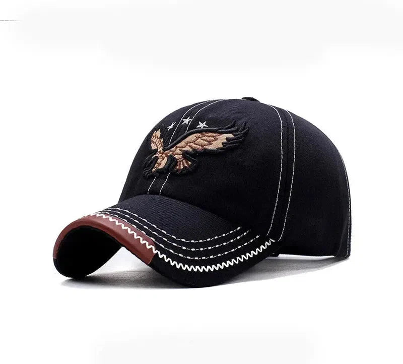 Cap for Men And Women Four-Season Shade Baseball Hats Eagle Embroidery Trendy Casual Sun Hat