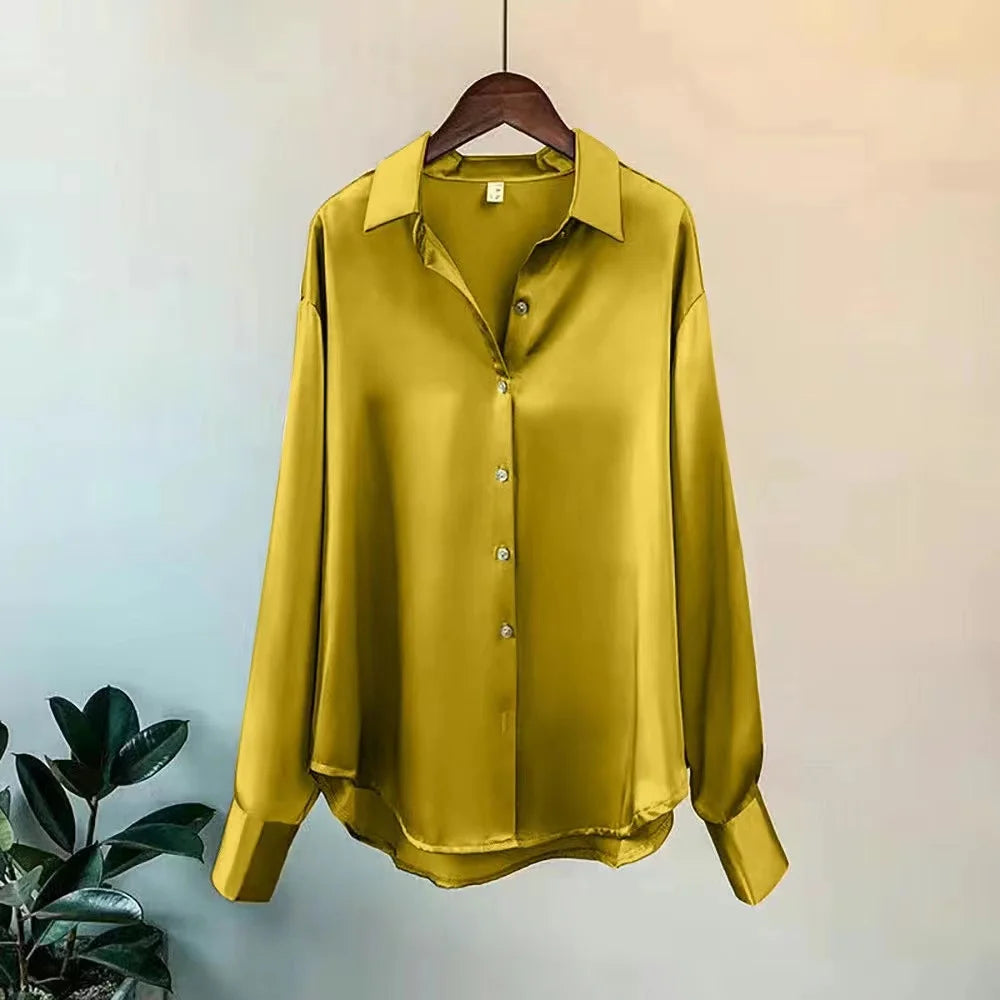 Shirt Blouses New Spring Sweater Cardigans Woman Top Knitted Long Sleeve Lapel Button Elegance Sweet Casual Coats