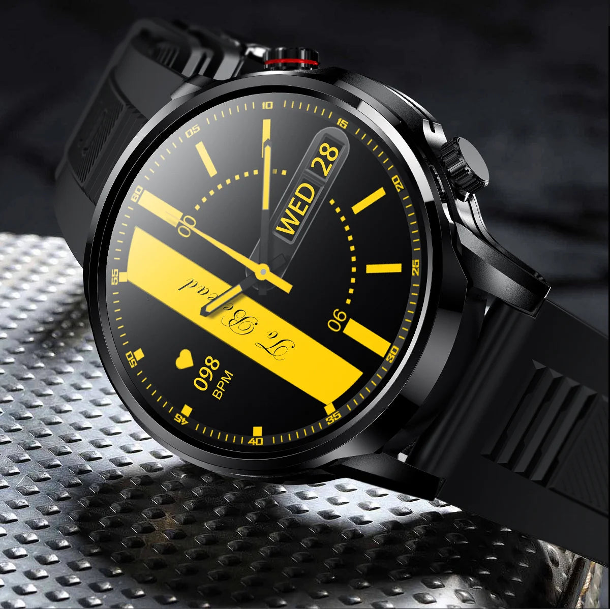 LIGE Smart Watch 1.95 inch Large Screen Bluetooth Calling Health Monitoring 500mAh Large Battery AI Voice Men Smartwatch EX100