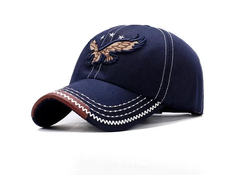 Cap for Men And Women Four-Season Shade Baseball Hats Eagle Embroidery Trendy Casual Sun Hat