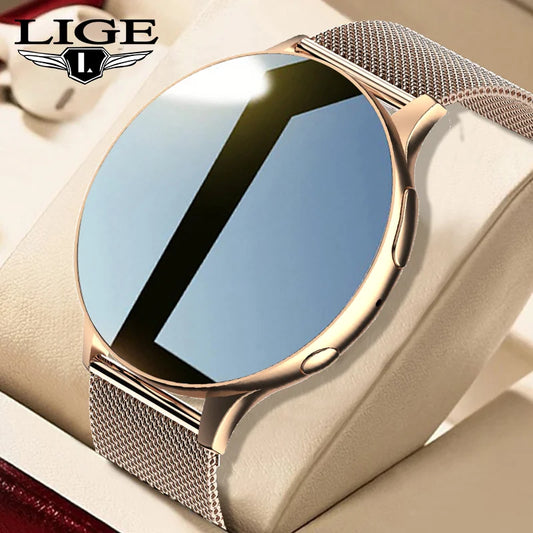 LIGE 2023 NFC Smart Watch Lady Support Recording 1G Local Music Playback Bluetooth Answer Call Watch Women Waterproof Smartwatch