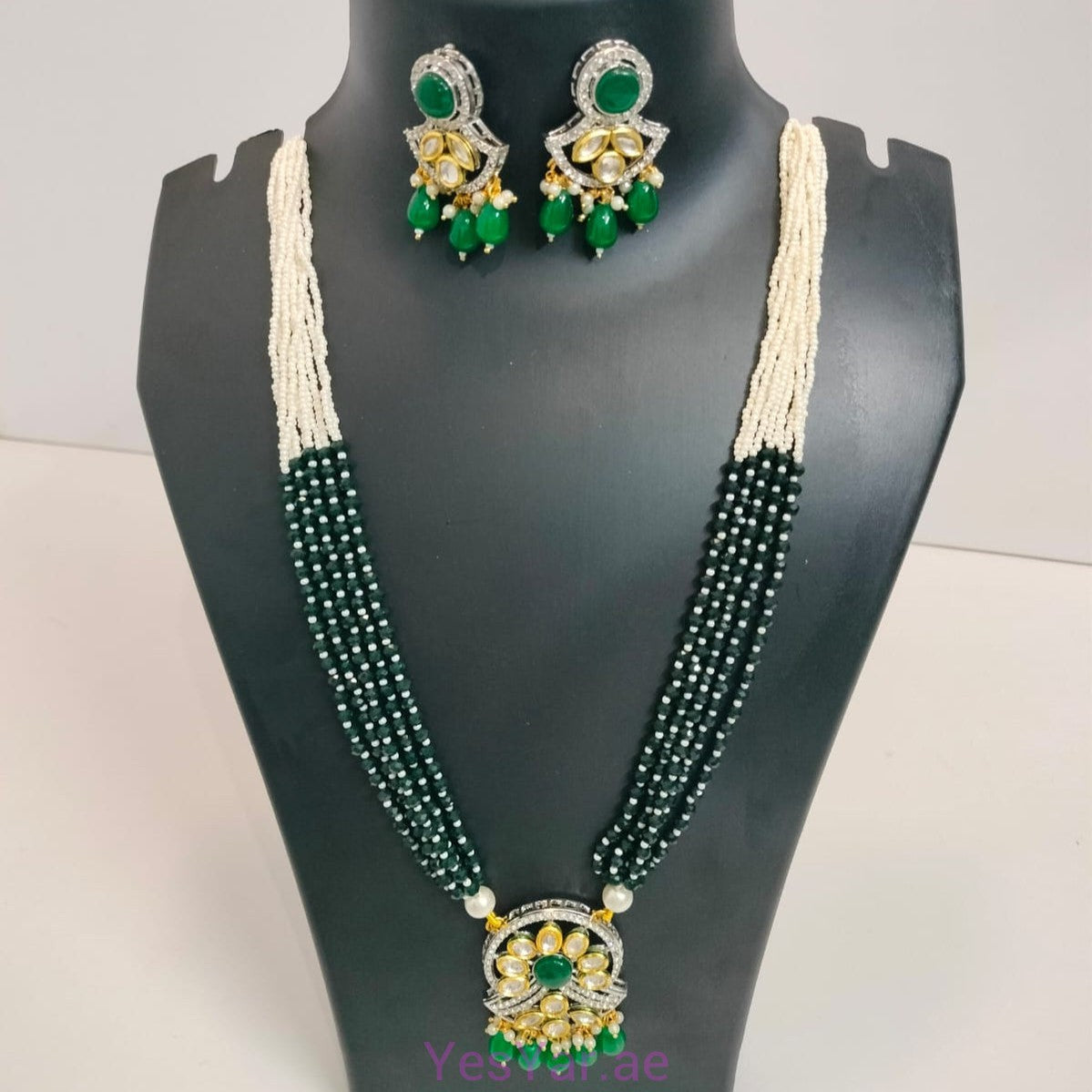 A1 Women Neckless with Earnings Pair Set Elegant Royal for Festival Celebration & Wedding