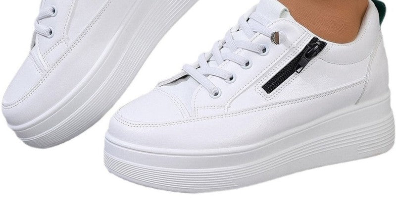 White Casual Sports Shoes for Girls, support and durability for all-day wear.