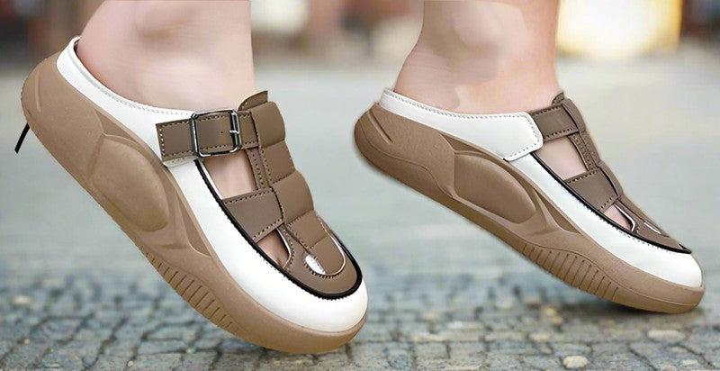 Slide Sandals Slipper Thick Sole Closed Toes Buckle Casual Beach Garden Shoes