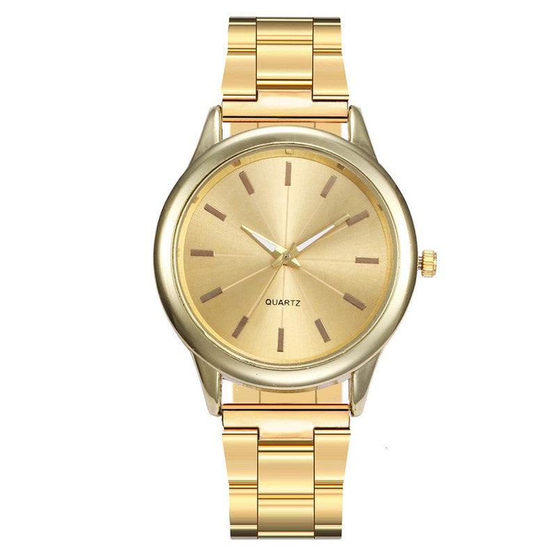 Women's Stainless Steel Quartz Watch-Artificial Jewelry-Yes Yar FZE LLC-Gold-Yes Yar FZE LLC